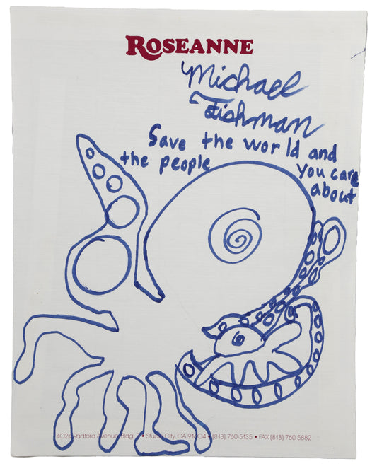 "Roseanne" Sketches and Autographs from Various Cast Members