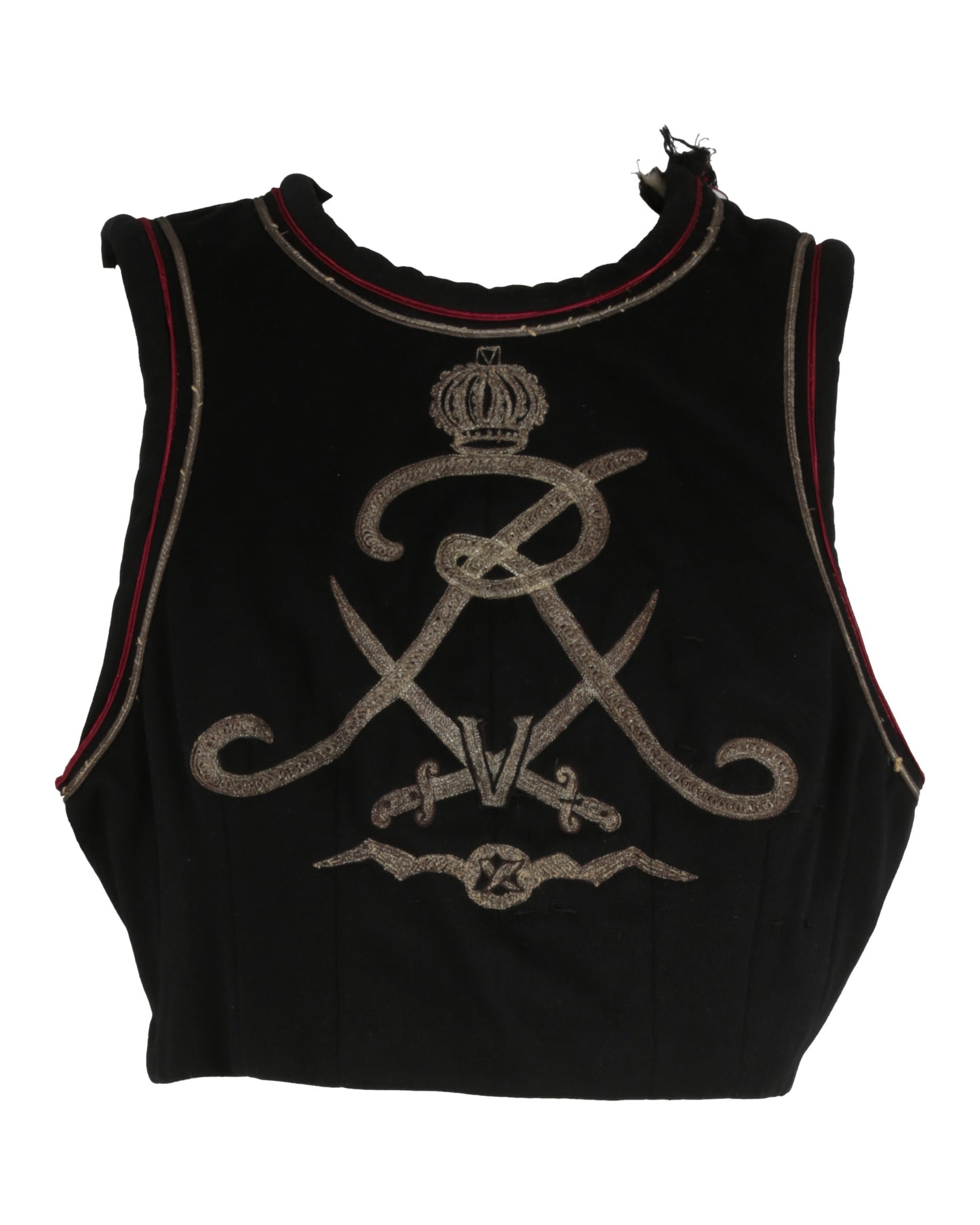 "Uknown Treasure" - Black Wool Vest (Attributed to "The Prisoner of "Zenda")