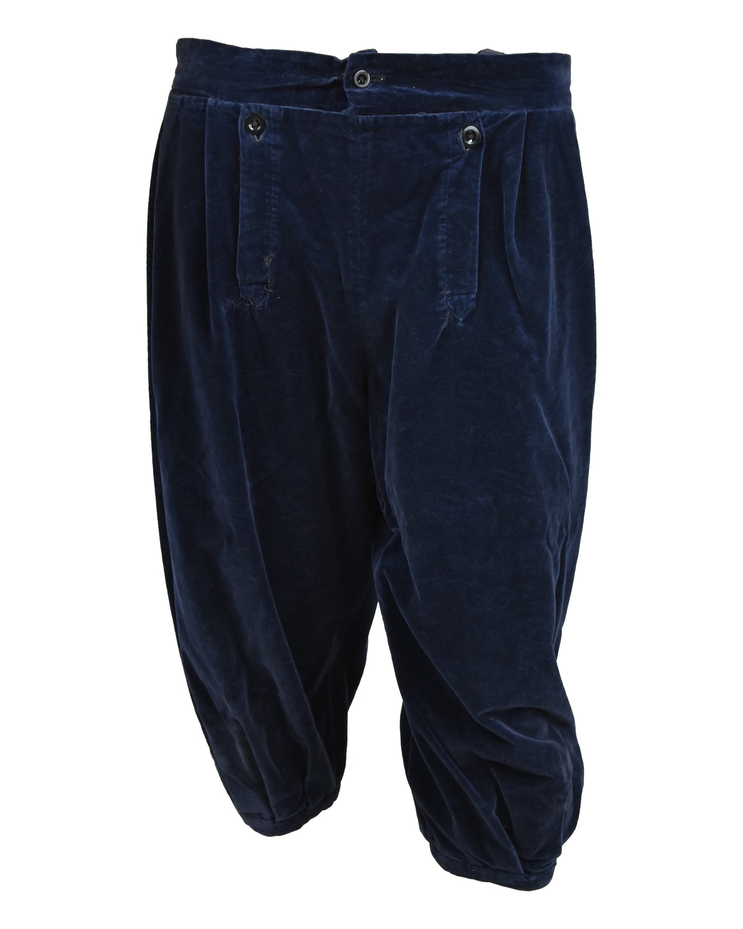 "Unknown Treasure" Navy Blue Velvet Overcoat and Trousers