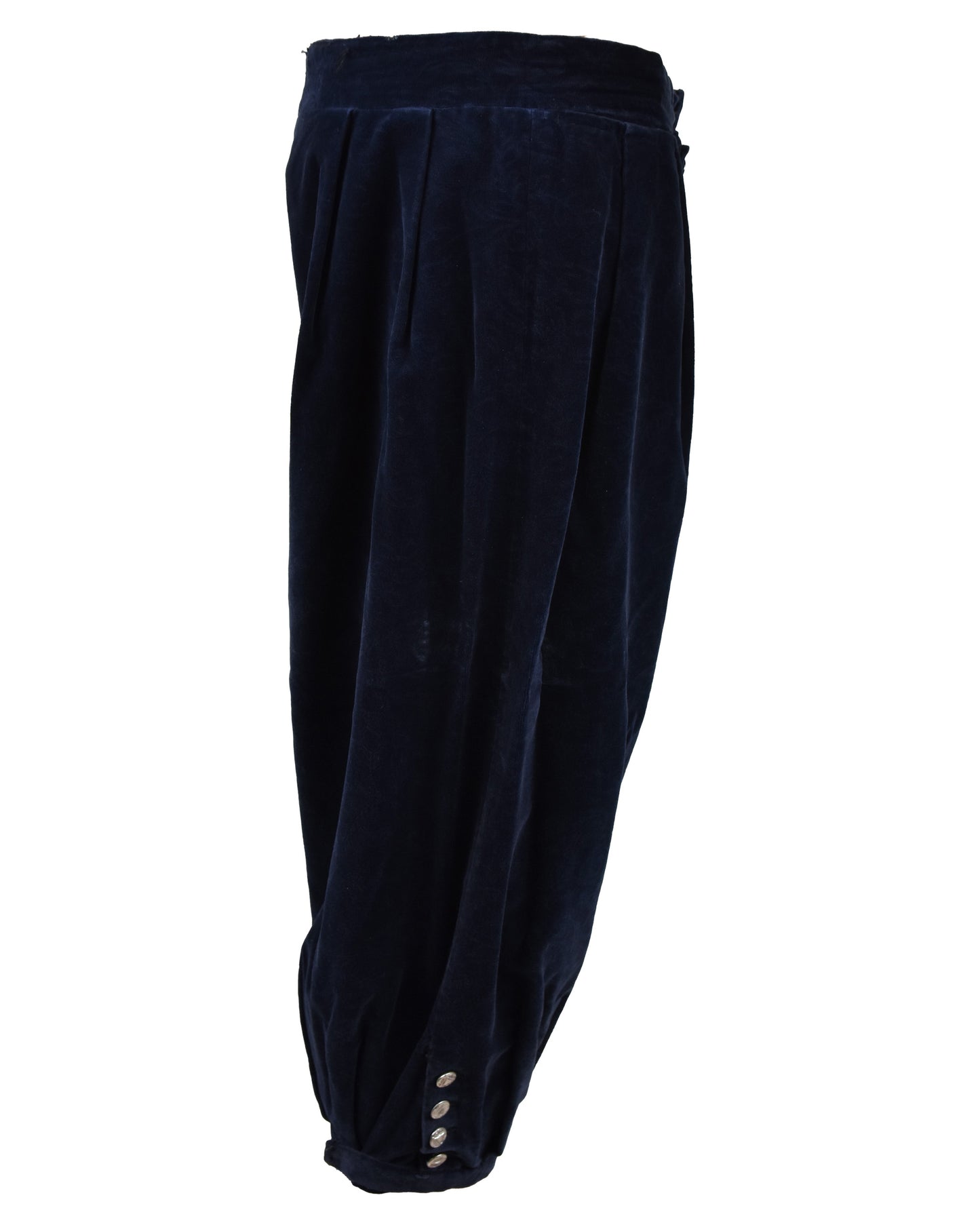 "Unknown Treasure" Navy Blue Velvet Overcoat and Trousers