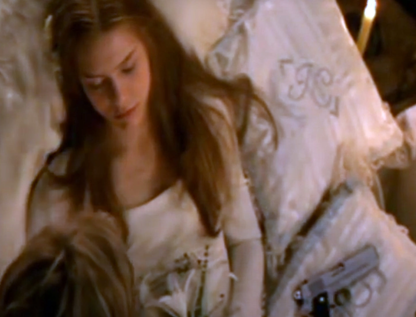"Romeo + Juliet" Juliet's (Claire Danes) Monogrammed Bedroom Pillow