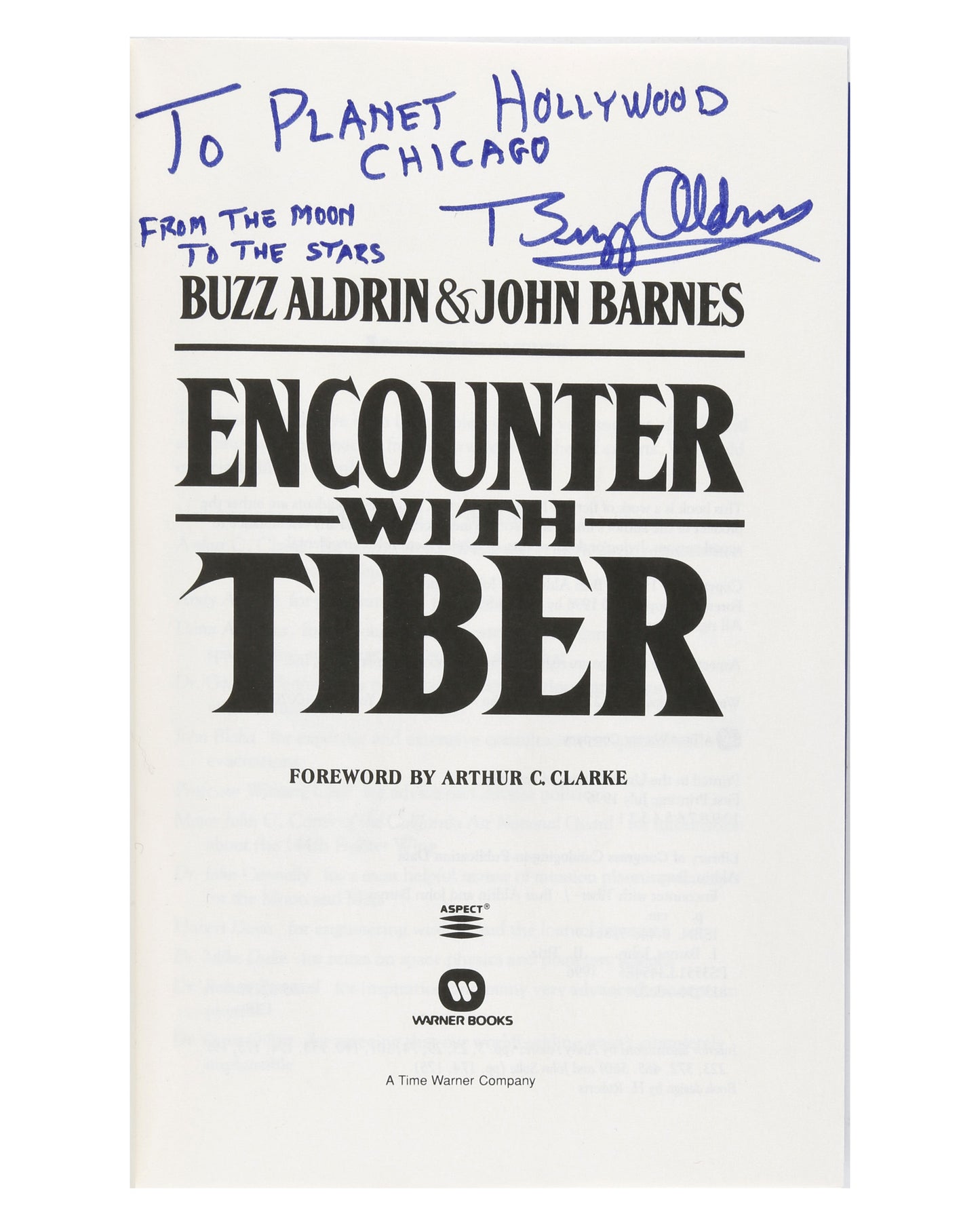 Autographed "Encounter with Tiber" Book by Buzz Aldrin
