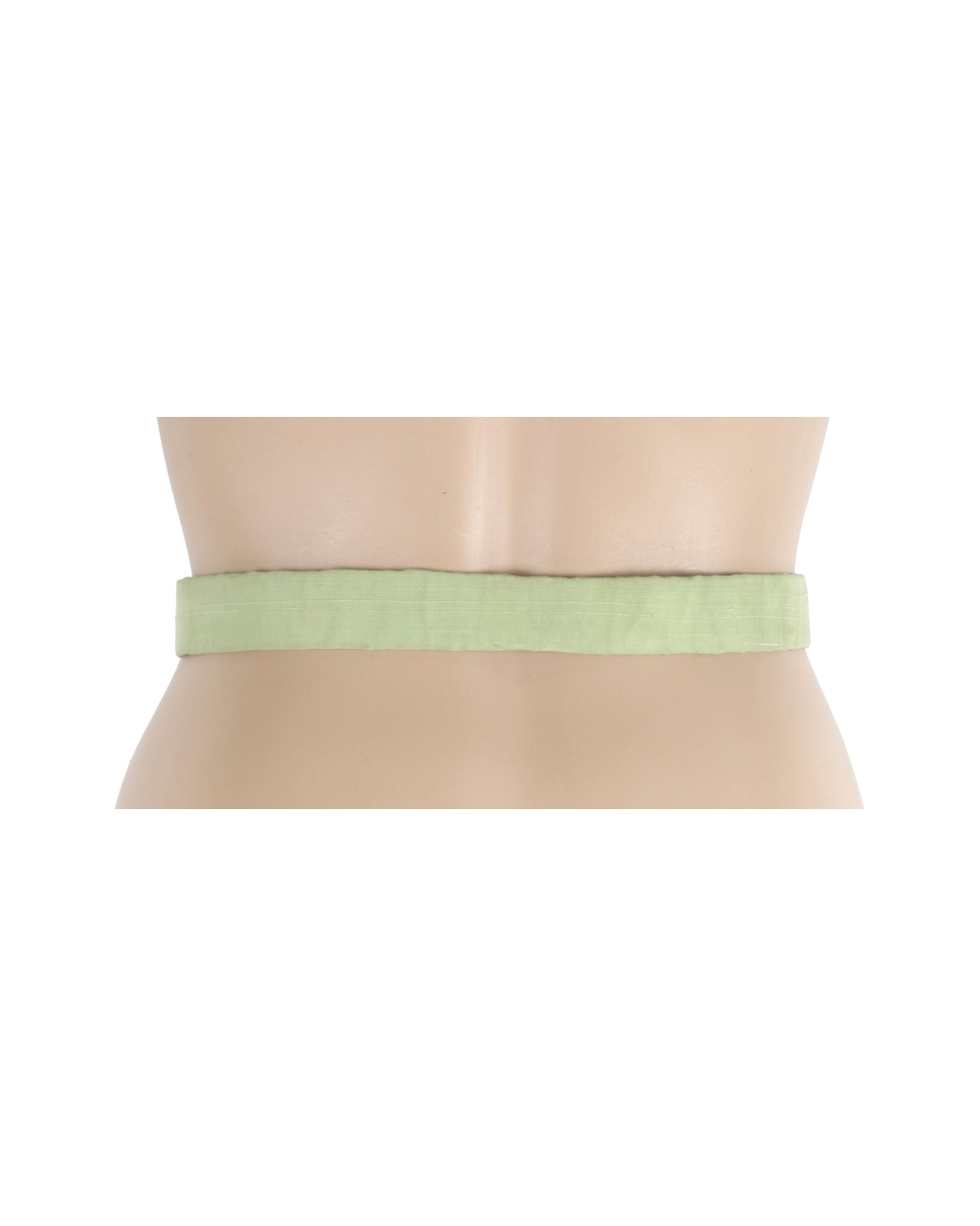 "Unknown Treasure" Green Silk Dress with Belt