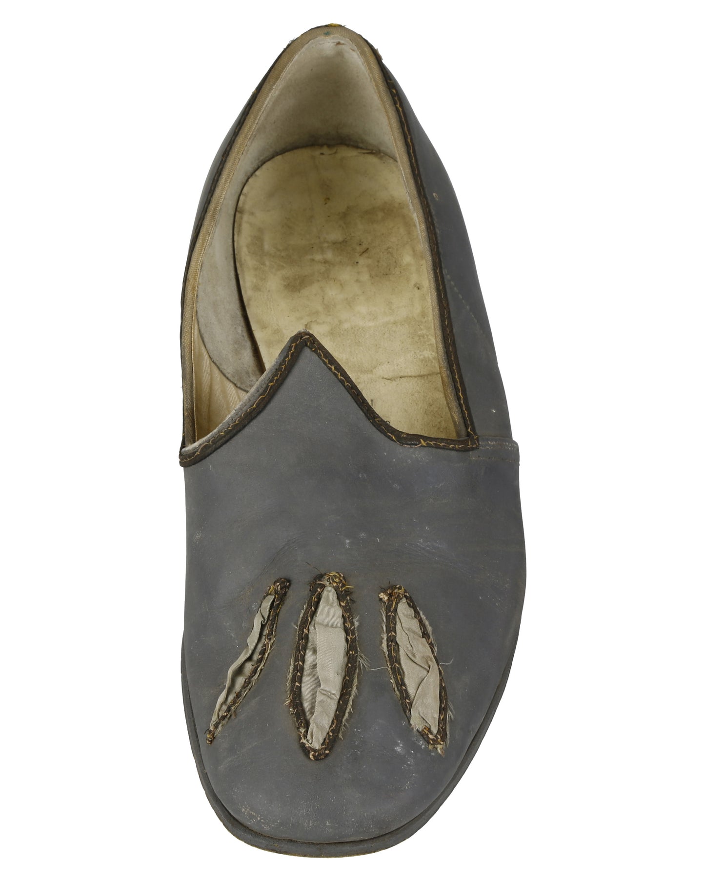 "Unkown Treasure" - Pair of Men's Gray Slippers (Possibly from "Young Bess")
