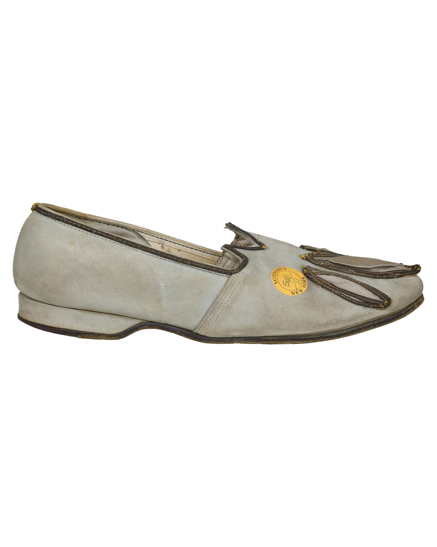 "Unkown Treasure" - Pair of Men's Light Gray Slippers (Possibly from "Young Bess")