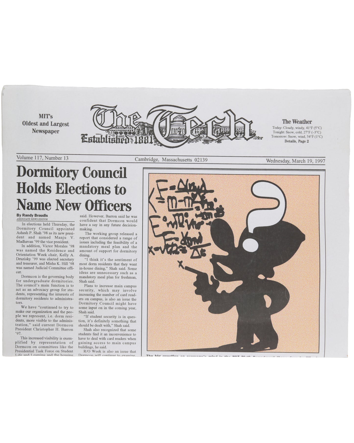 "Good Will Hunting" Prop "The Tech" Newspaper