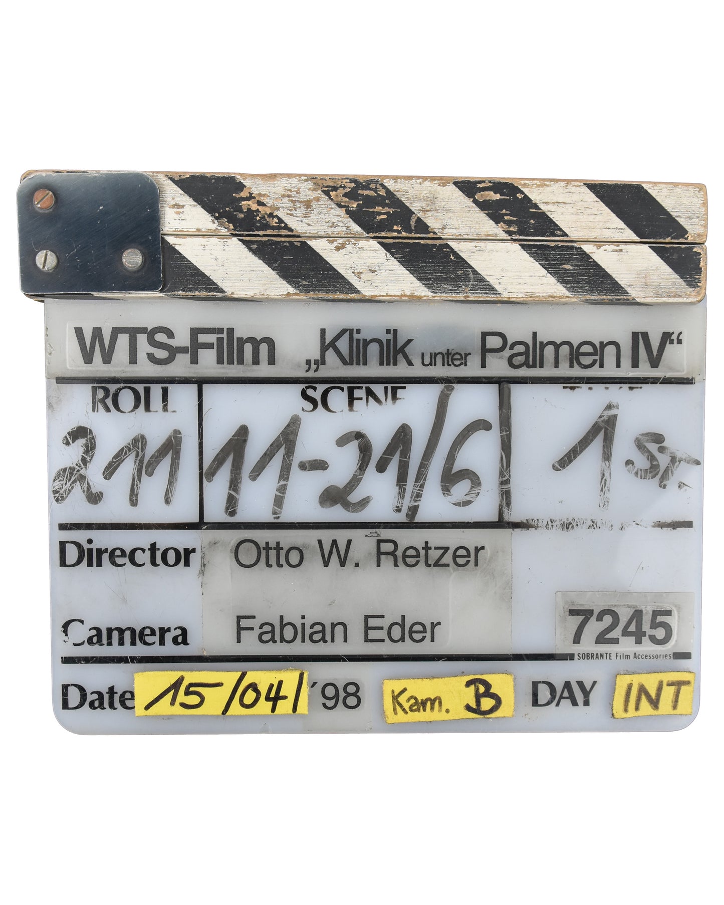 "Clinic Under Palm Trees (Klinik unter Palmen)" Production Clapperboard