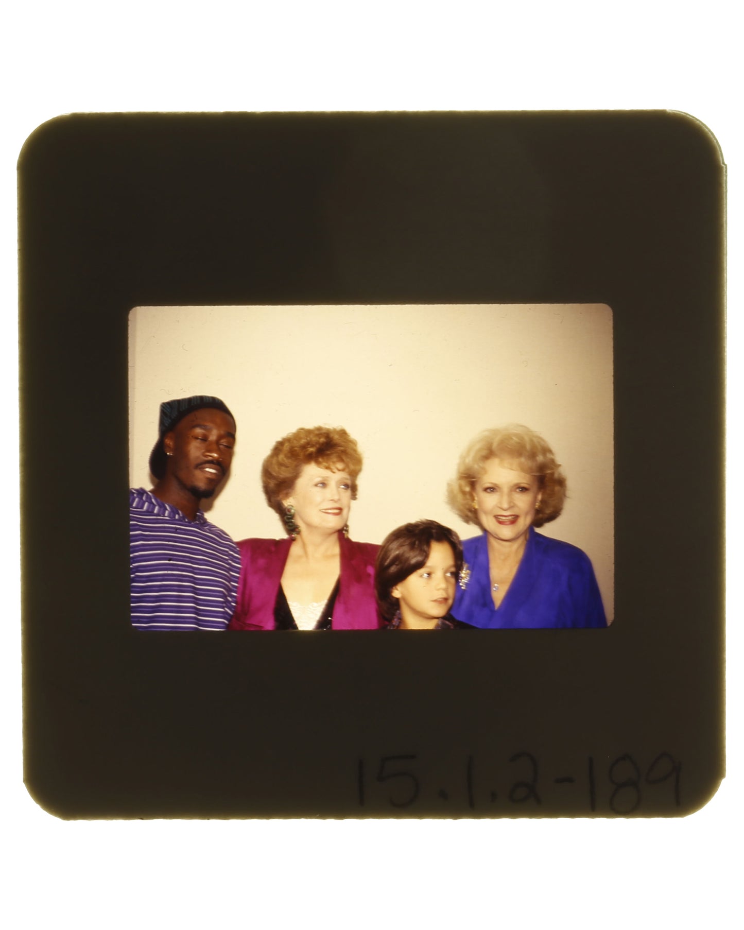 Set of 11 Color Slides Featuring Betty White, Estelle Getty, Rue McClanahan, Don Cheadle, and Billy Sullivan