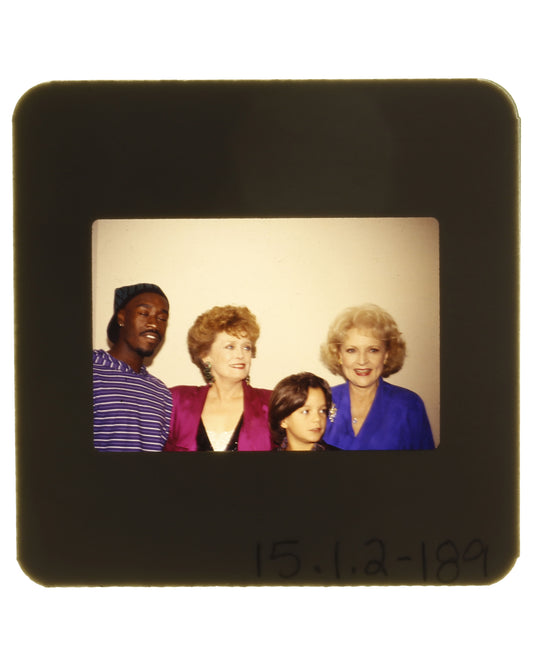 Set of 11 Color Slides Featuring Betty White, Estelle Getty, Rue McClanahan, Don Cheadle, and Billy Sullivan