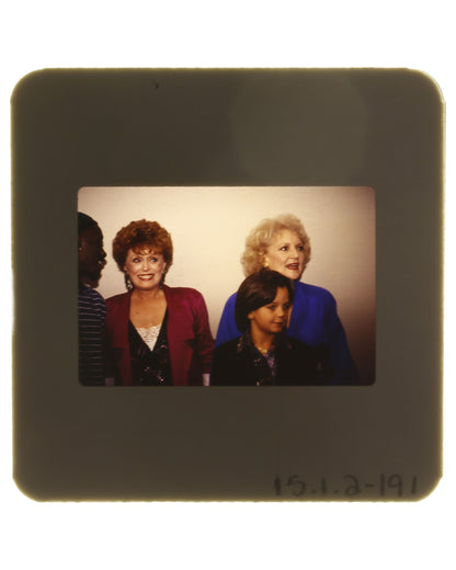Set of 11 Color Slides Featuring Betty White, Estelle Getty, Rue McClanahan, Don Cheadle, and Billy Sullivan