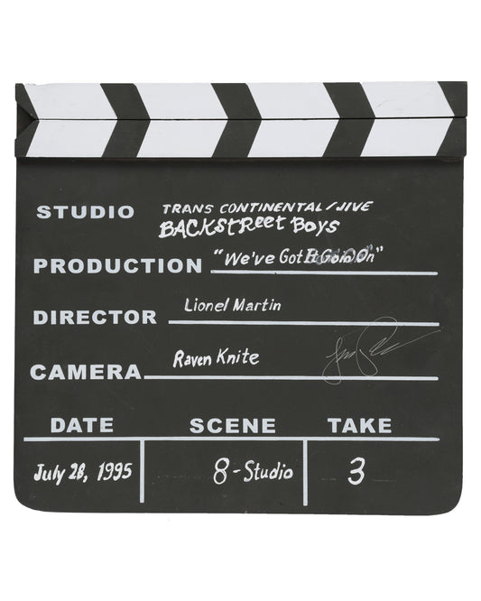 Backstreet Boys “We’ve Got It Goin’ On” Clapboard – Signed by Lou Pearlman