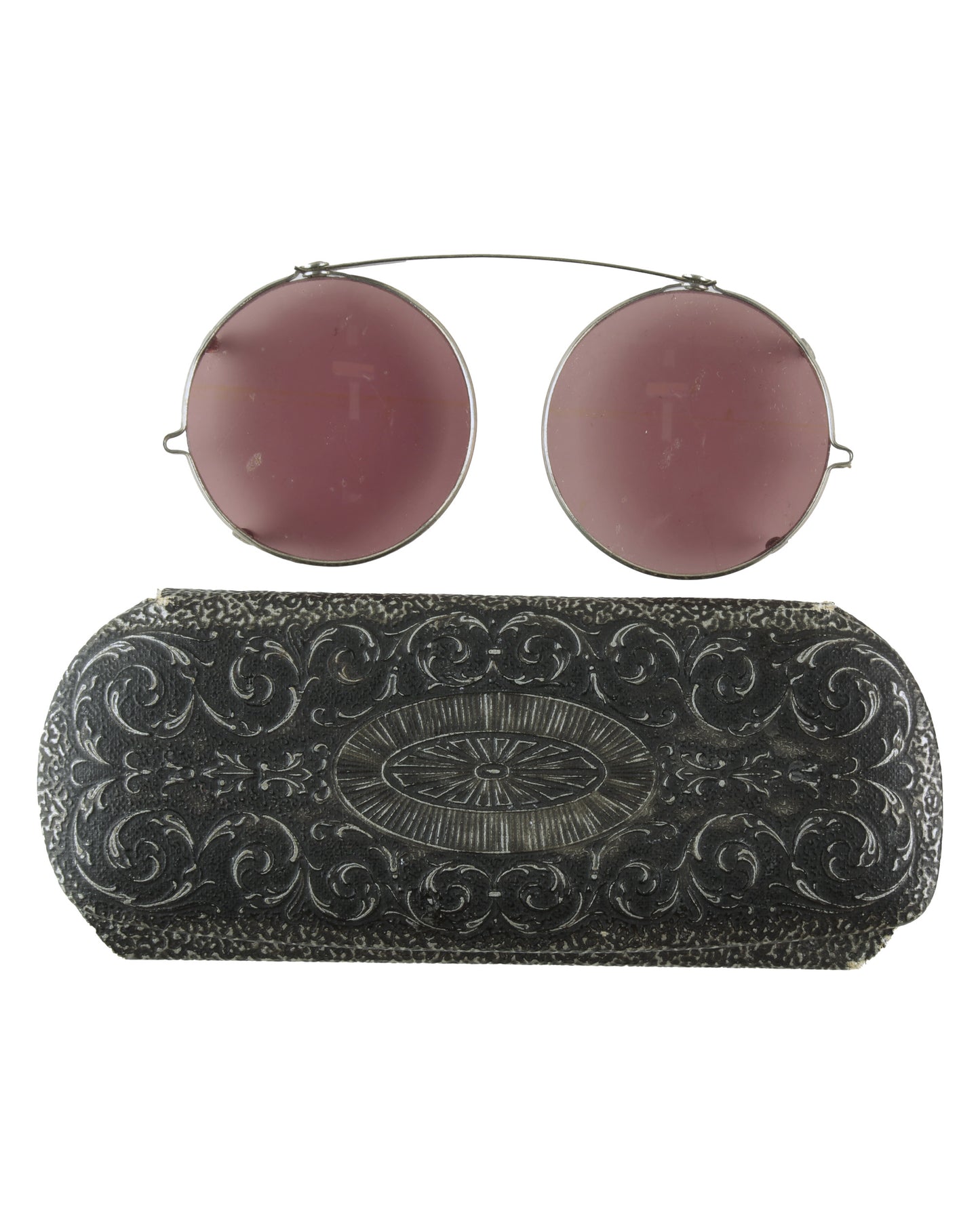 Clip-On Sunglasses with Case Attributed to Harold Lloyd