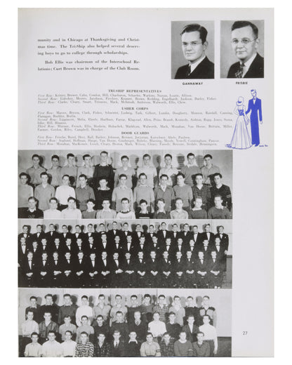 Charlton Heston 1941 New Trier High School Yearbook