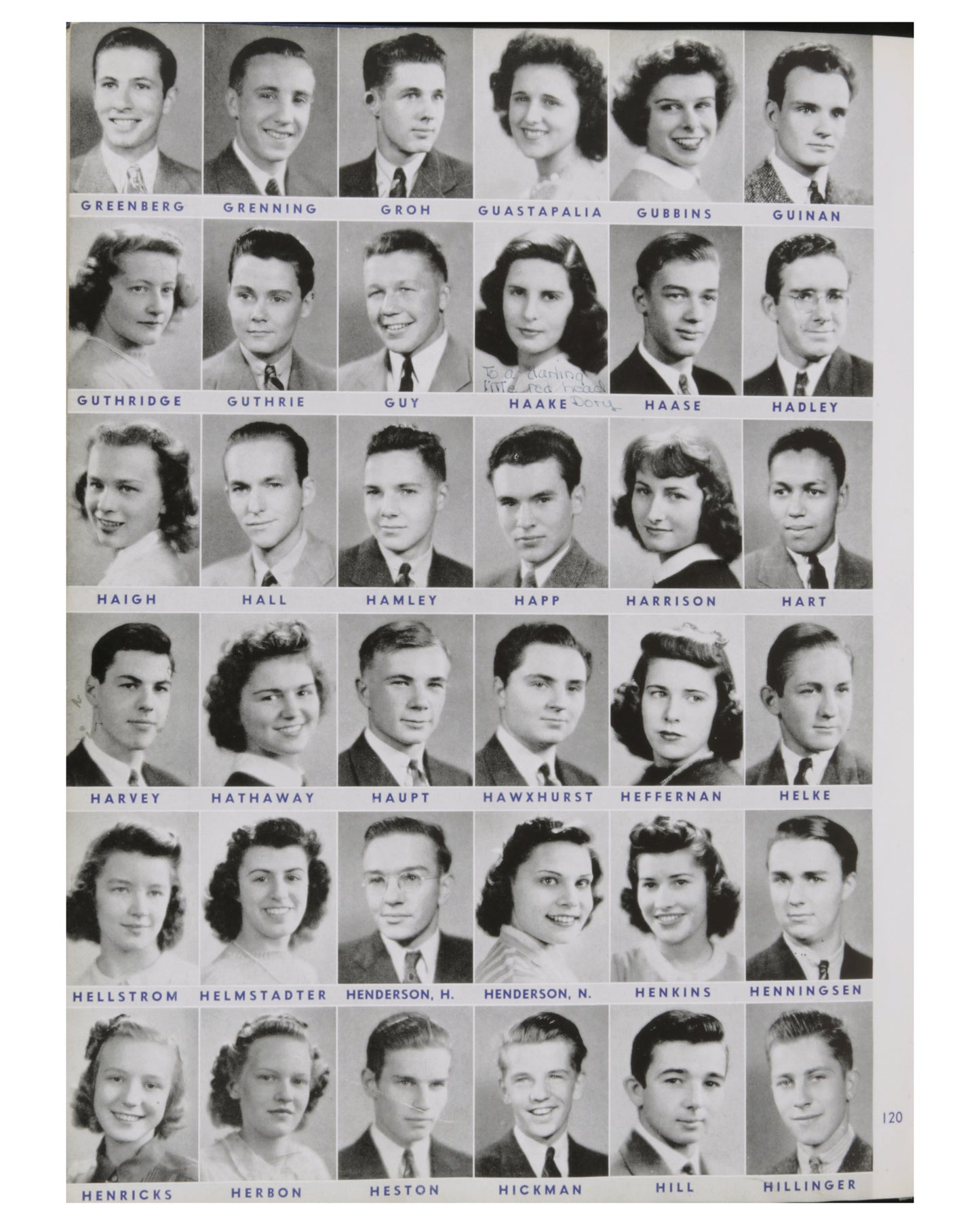 Charlton Heston 1941 New Trier High School Yearbook