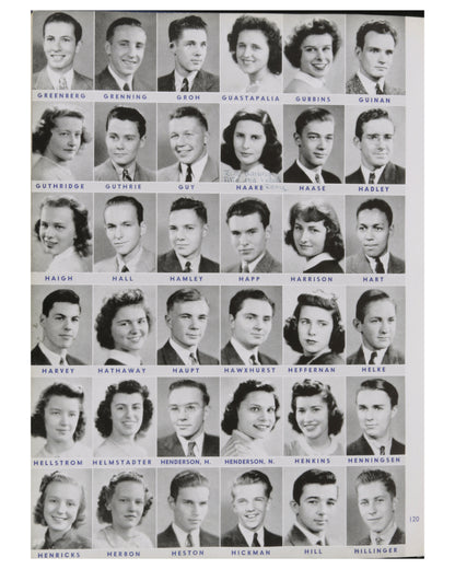 Charlton Heston 1941 New Trier High School Yearbook