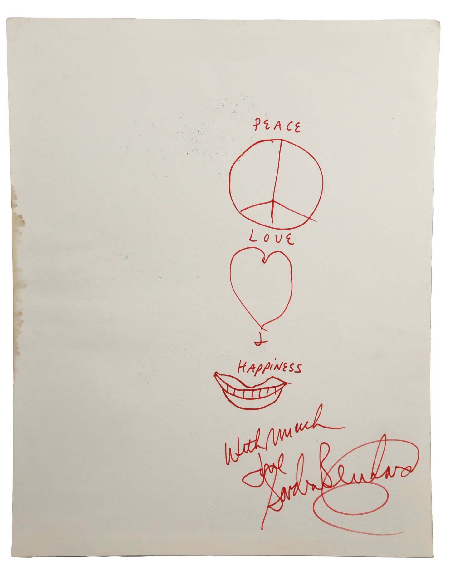 "Roseanne" Sketches and Autographs from Various Cast Members