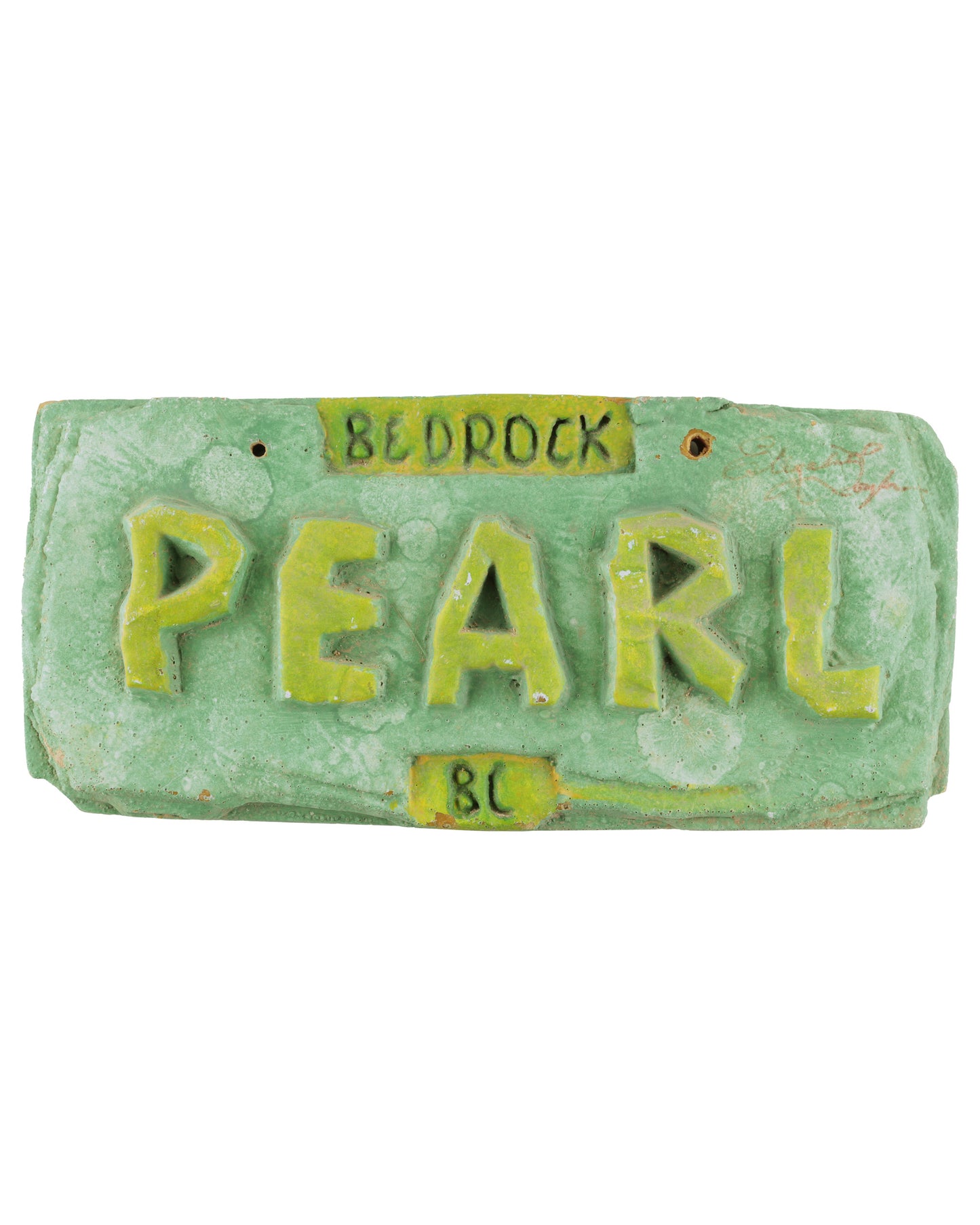 "The Flintstones" Peral Slaghoople's (Elizabeth Taylor) License Plate - Autographed by Elizabeth Taylor