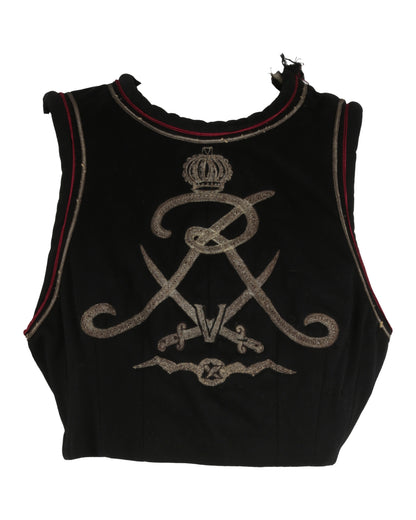 "Uknown Treasure" - Black Wool Vest (Attributed to "The Prisoner of "Zenda")