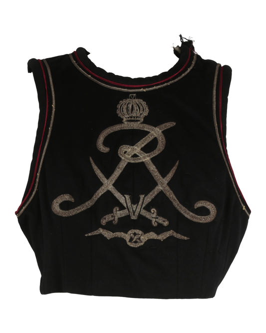 "Uknown Treasure" - Black Wool Vest (Attributed to "The Prisoner of "Zenda")