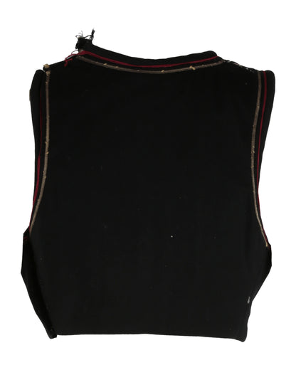 "Uknown Treasure" - Black Wool Vest (Attributed to "The Prisoner of "Zenda")