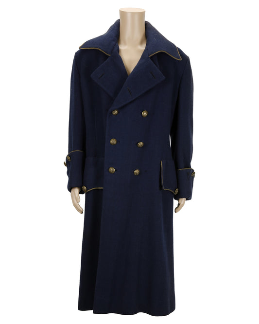 "Unknown Treasure" Blue Wool Military Jacket Attributed to James Mason