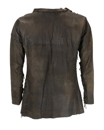 "Unknown Treasure" Brown Leather Shirt