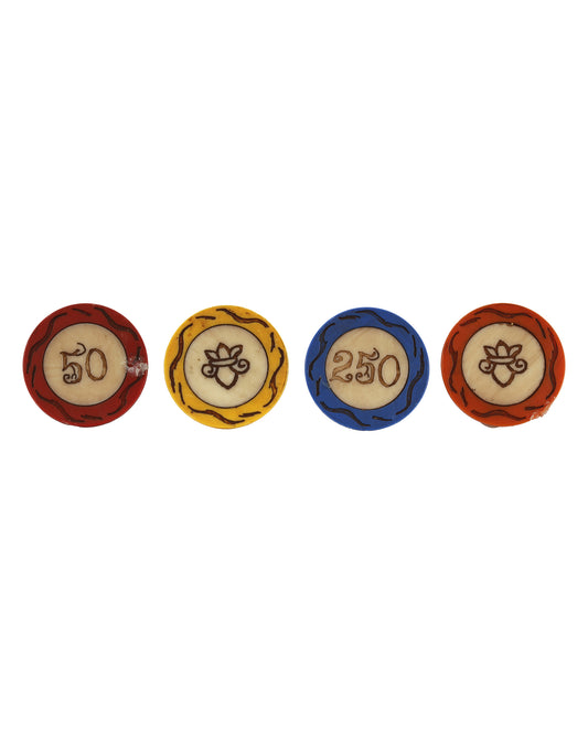 "Maverick" Set of Four (4) Poker Chips