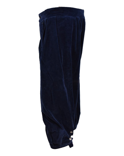 "Unknown Treasure" Navy Blue Velvet Overcoat and Trousers