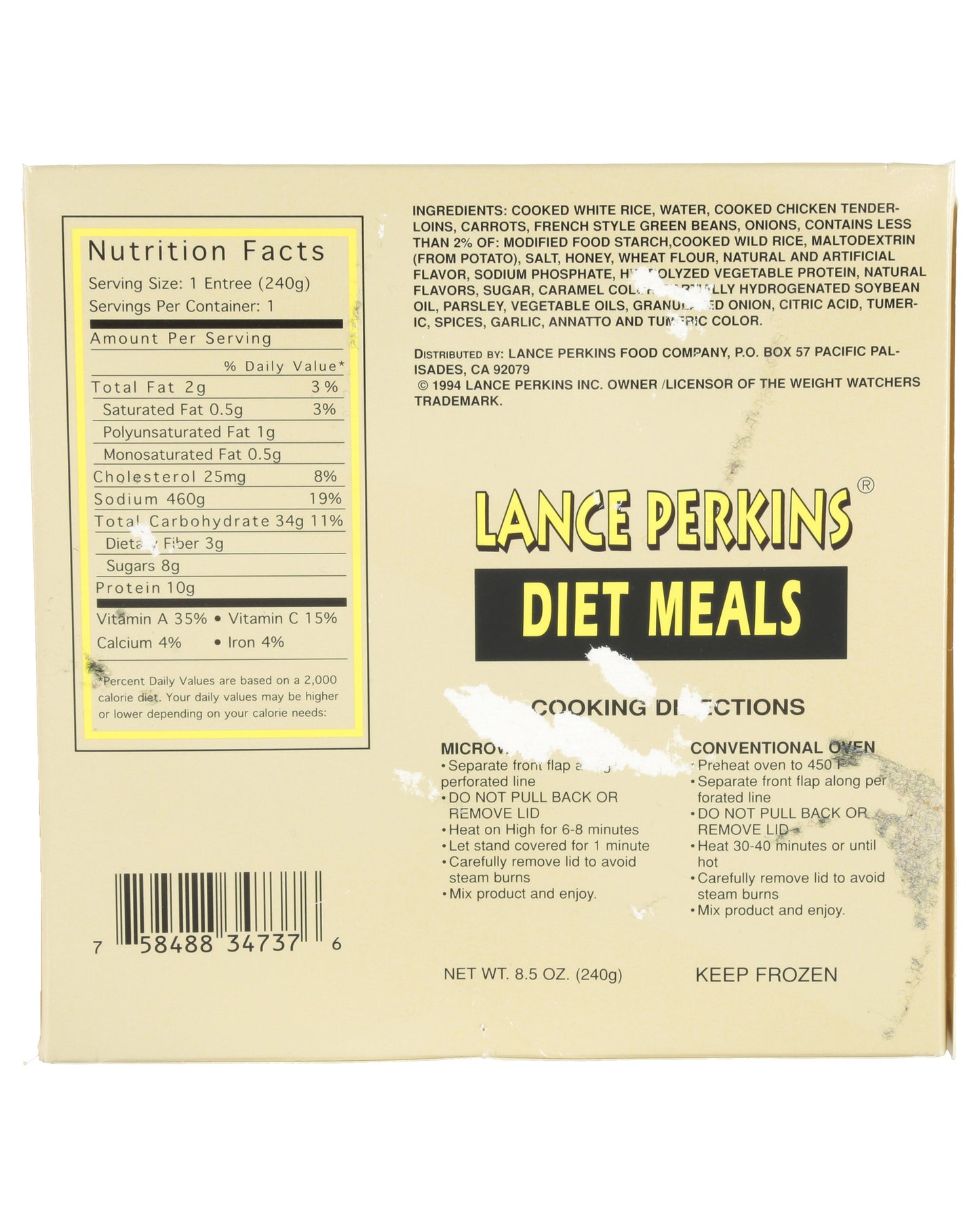"The Nutty Professor" Sherman Klump's (Eddie Murphy) Prop Meal Boxes