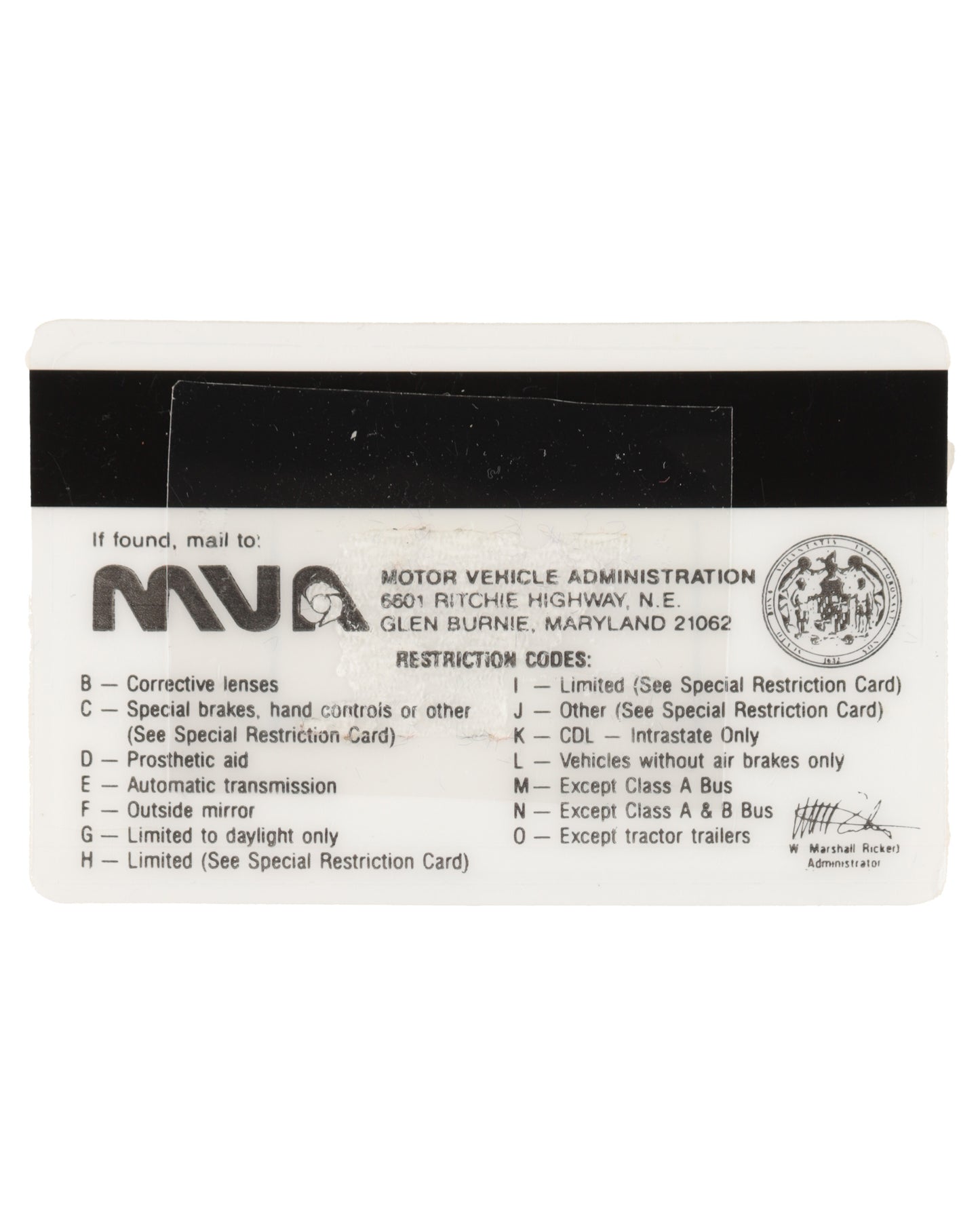 "Boys" Patty Vare’s (Winona Ryder) Driver’s License