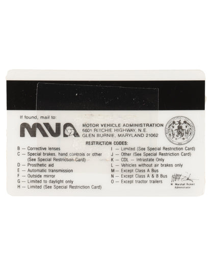 "Boys" Patty Vare’s (Winona Ryder) Driver’s License