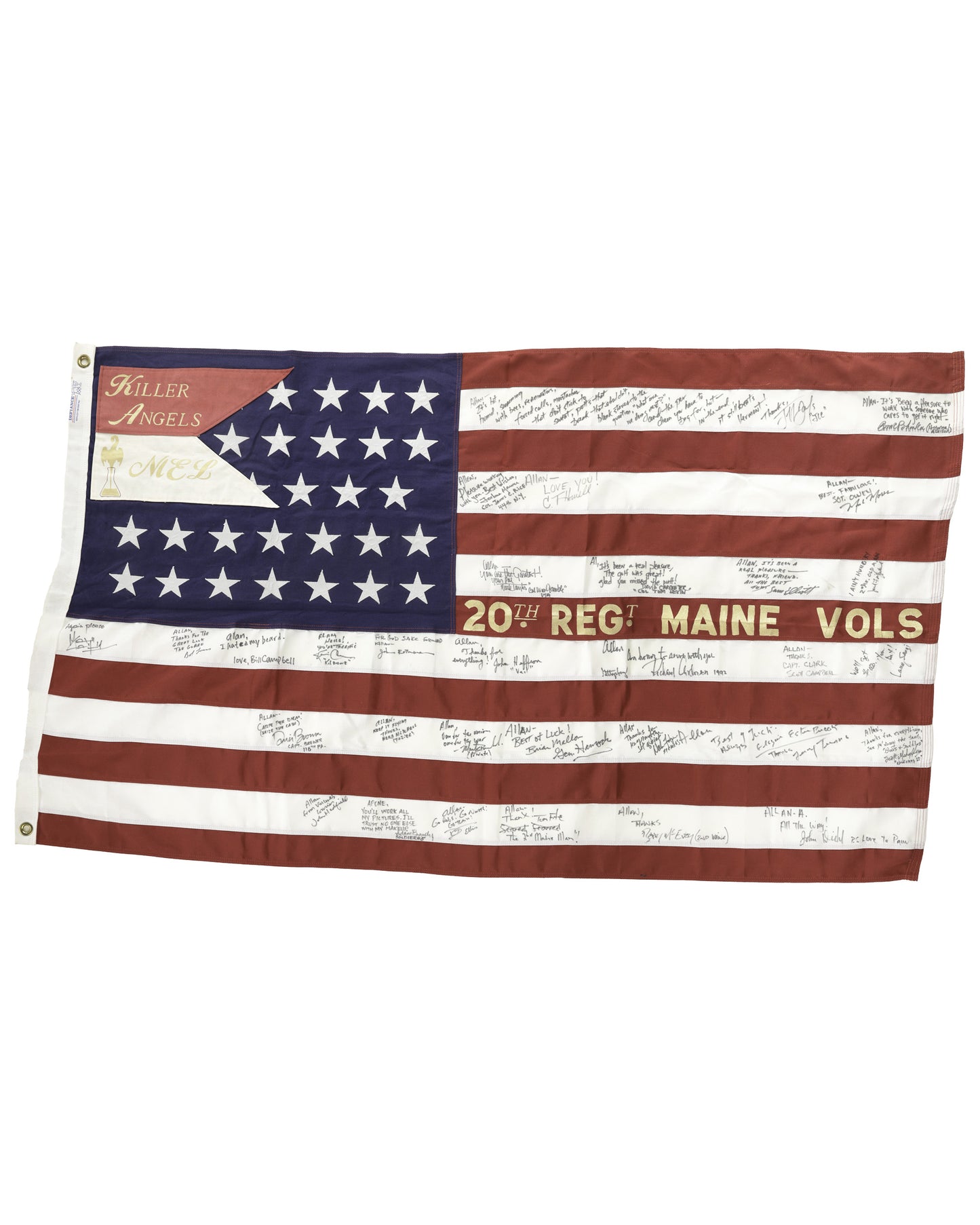 "Gettysburg" Autographed “Killer Angels” Commemorative American Flag