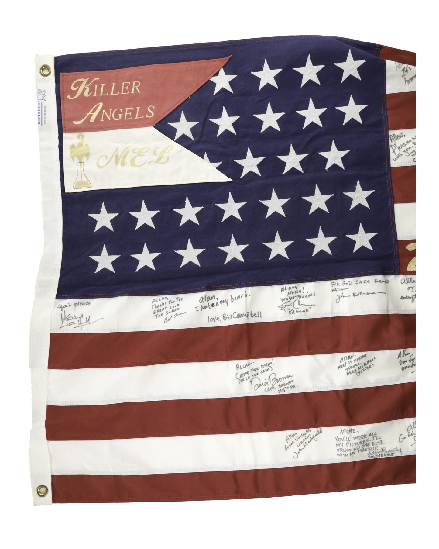 "Gettysburg" Autographed “Killer Angels” Commemorative American Flag