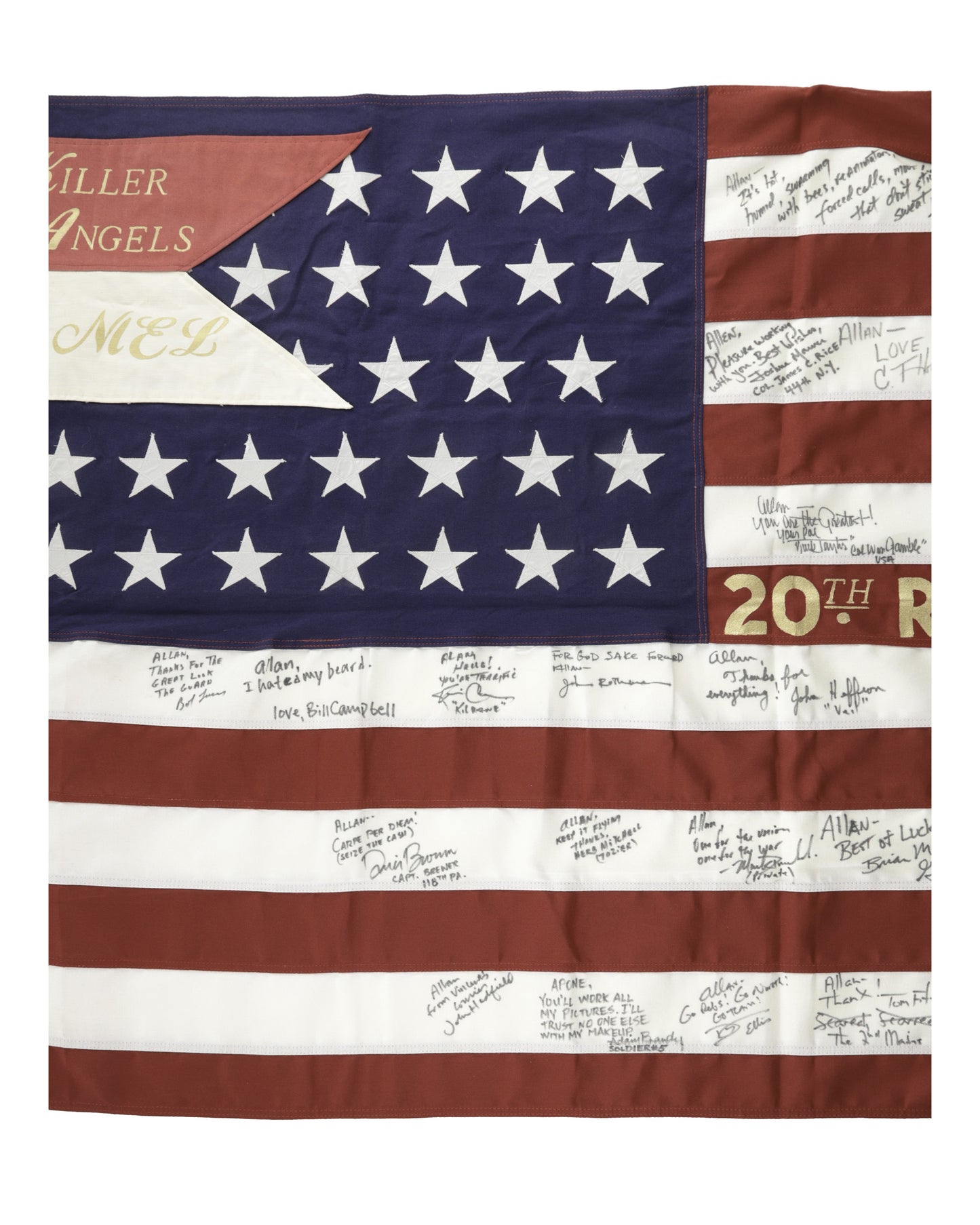 "Gettysburg" Autographed “Killer Angels” Commemorative American Flag
