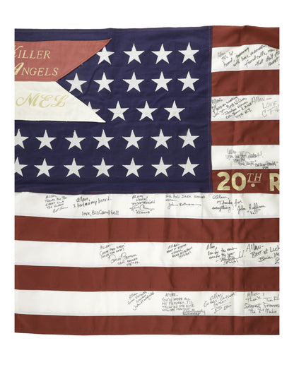 "Gettysburg" Autographed “Killer Angels” Commemorative American Flag