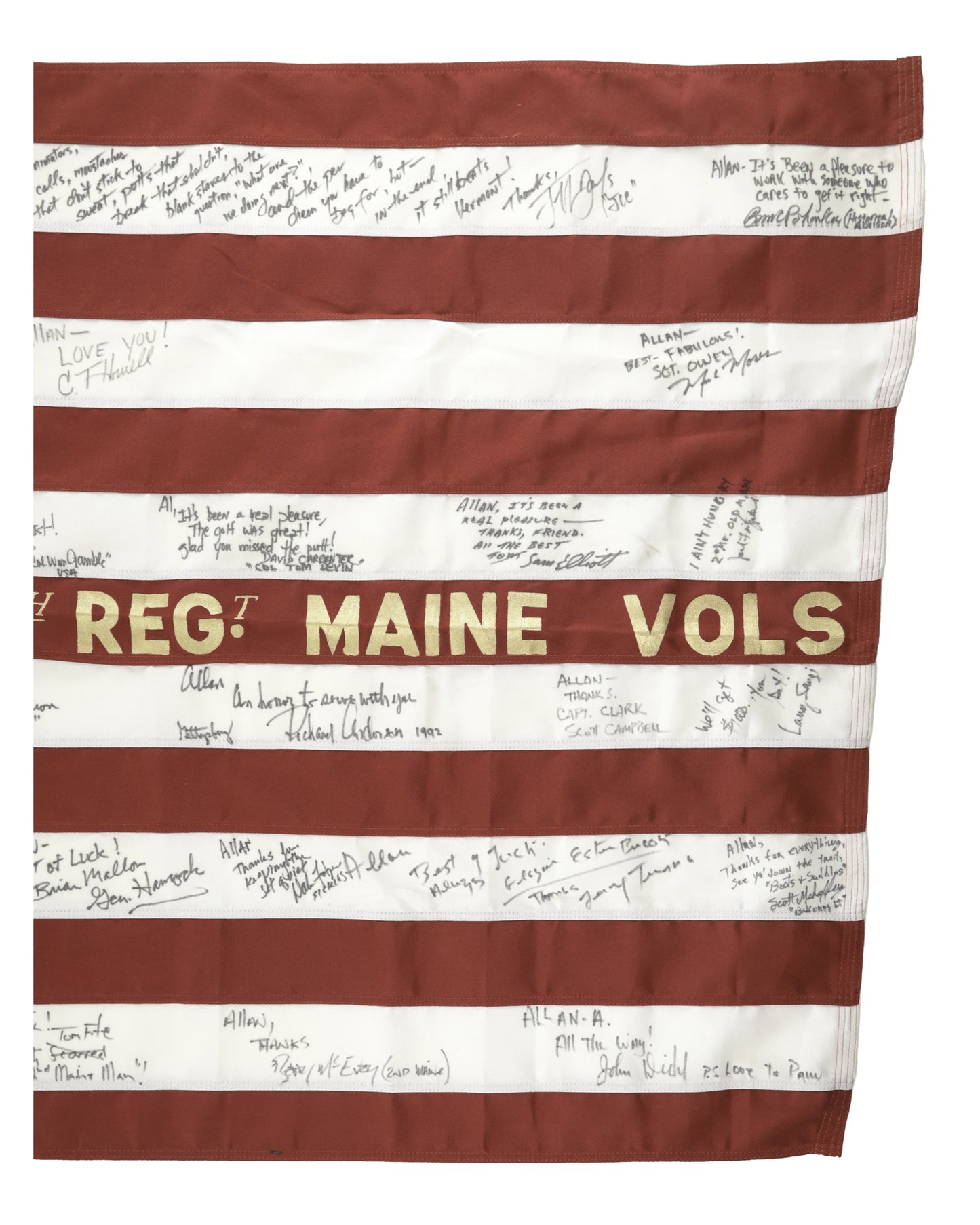"Gettysburg" Autographed “Killer Angels” Commemorative American Flag