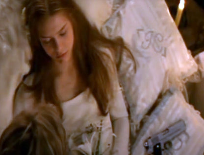 "Romeo + Juliet" Juliet's (Claire Danes) Monogrammed Bedroom Pillow