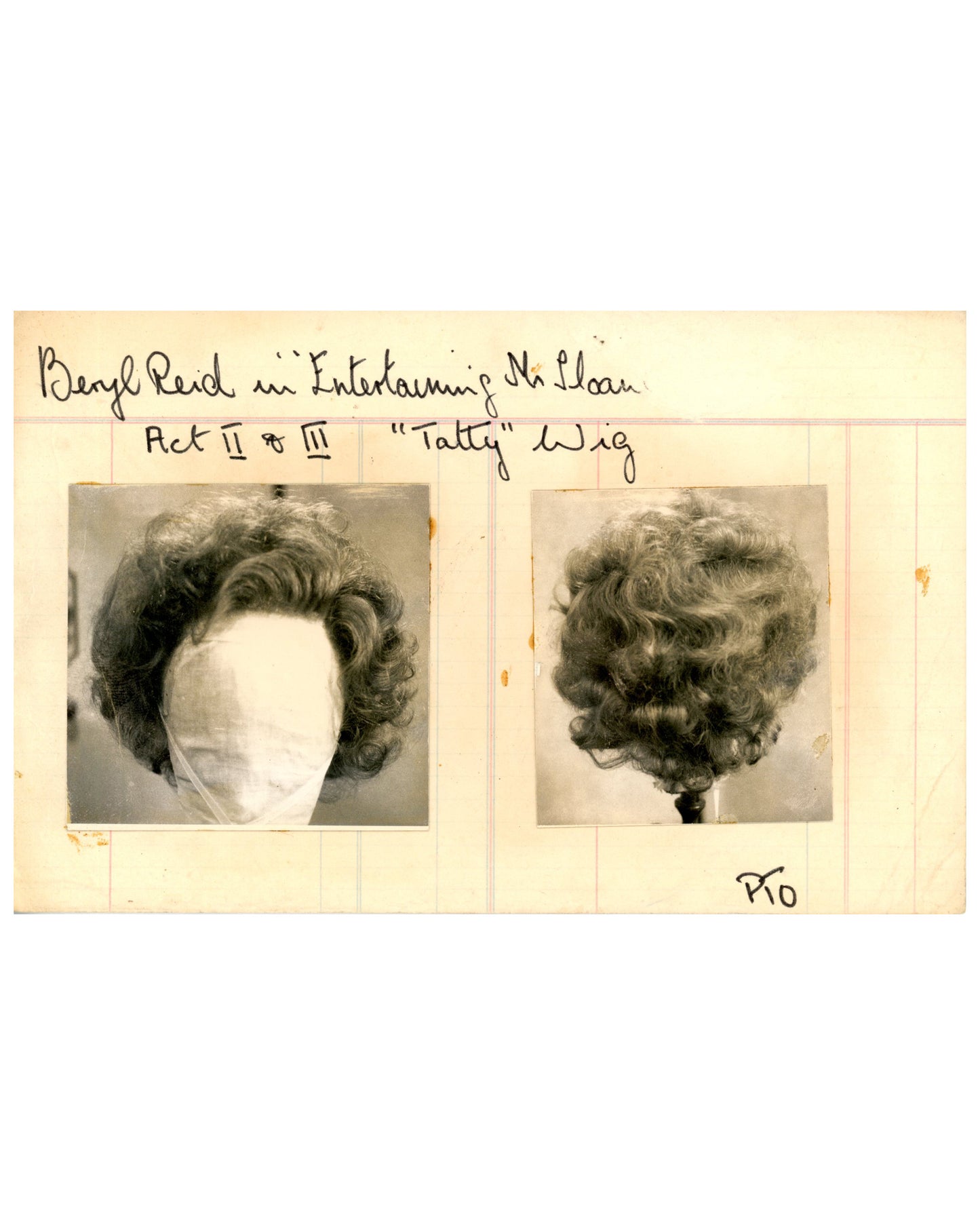 Set of 18 Vintage Wig Creations, Limited Index Cards (1960s–70s)