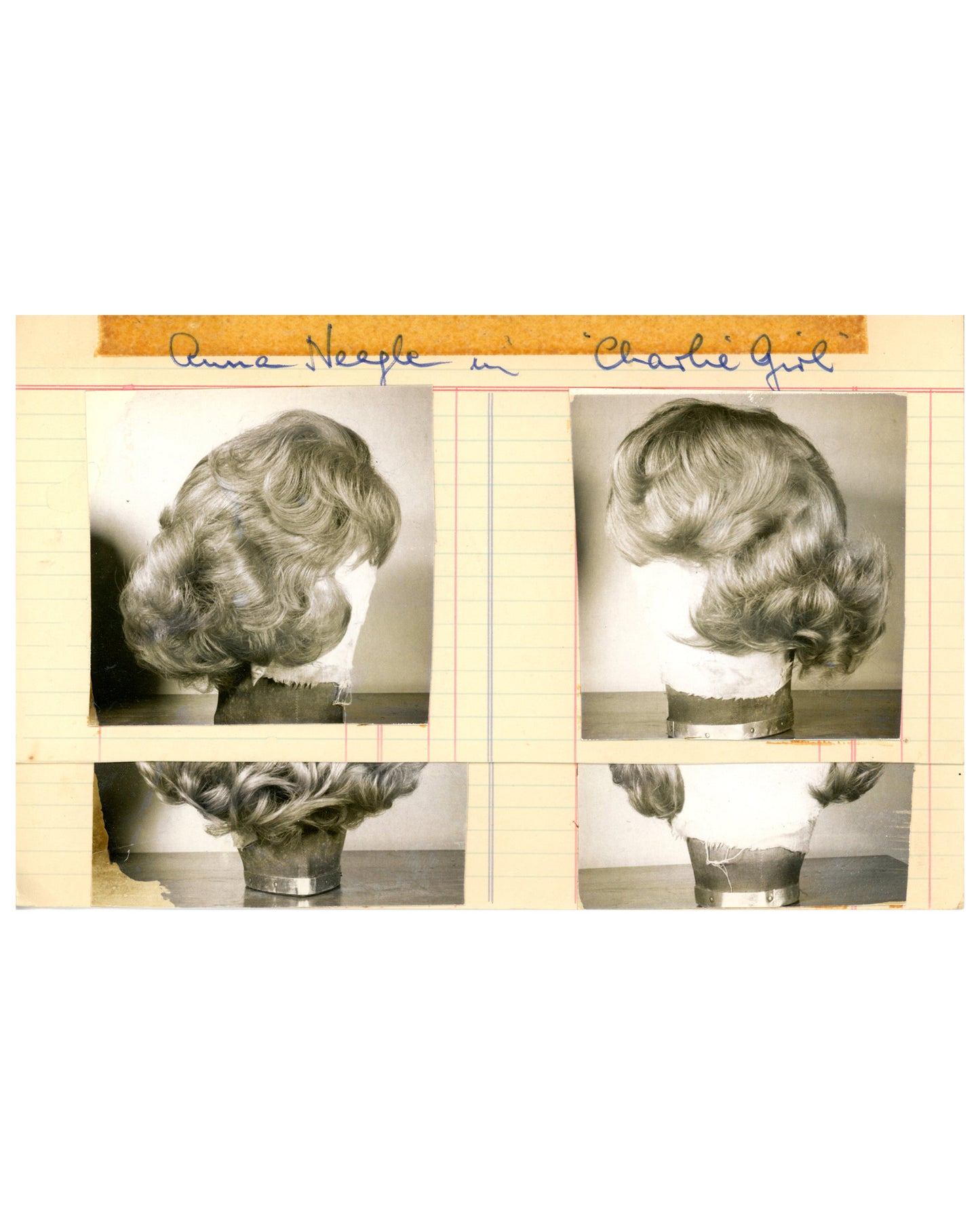 Set of 18 Vintage Wig Creations, Limited Index Cards (1960s–70s)