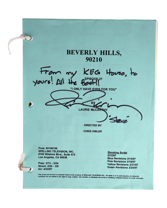 "Beverly Hills, 90210" Script Autographed by Ian Ziering