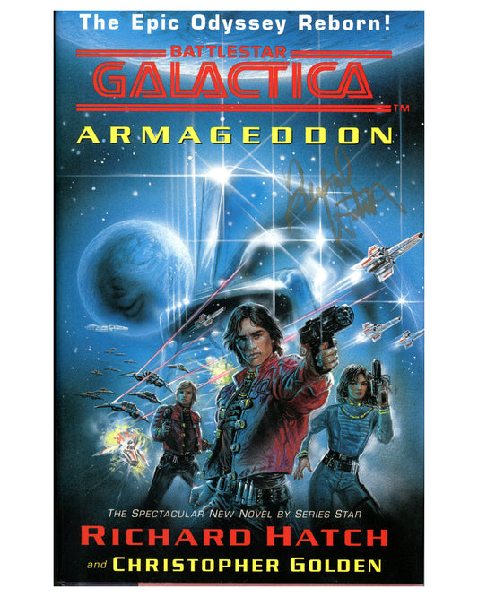 Autographed "Battlestar Galactica: Armageddon" Book by Richard Hatch