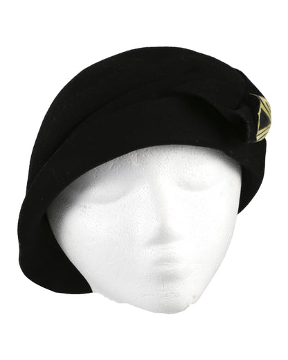 "Unknown Treasure" Blak Felt Hat (possibly Barbara Stanwyck)