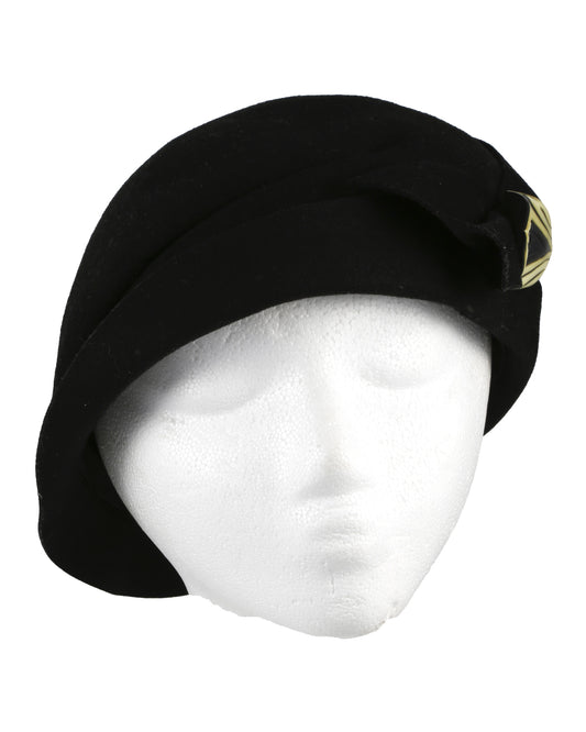 "Unknown Treasure" Blak Felt Hat (possibly Barbara Stanwyck)
