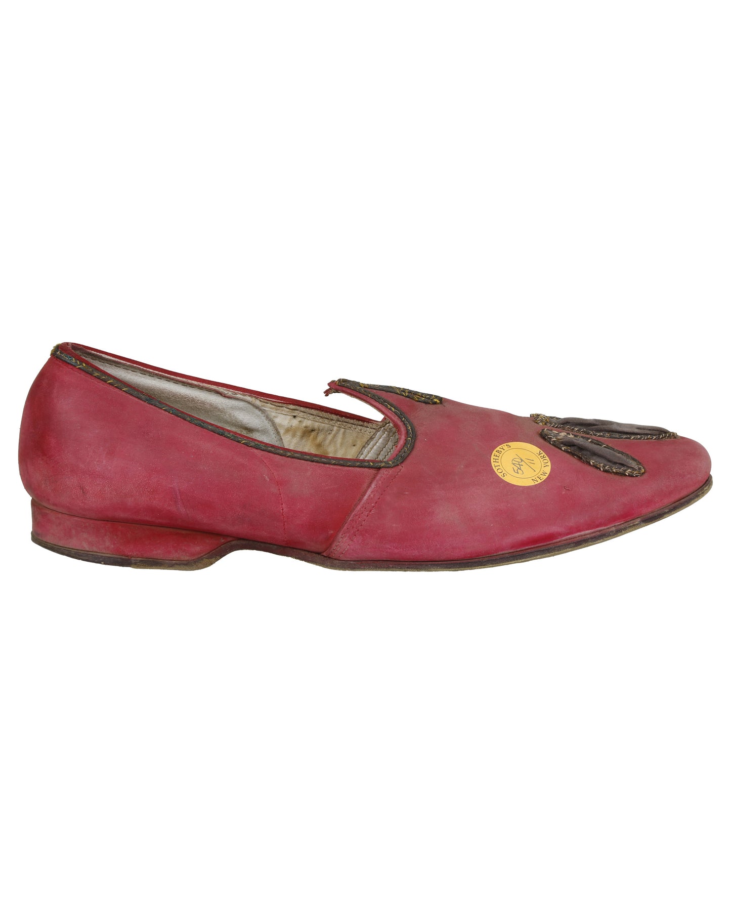 "Unkown Treasure" - Pair of Men's Rose-Colored Slippers (Possibly from "Young Bess")