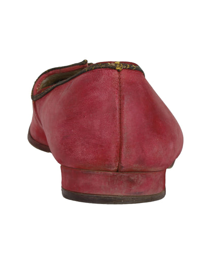 "Unkown Treasure" - Pair of Men's Rose-Colored Slippers (Possibly from "Young Bess")