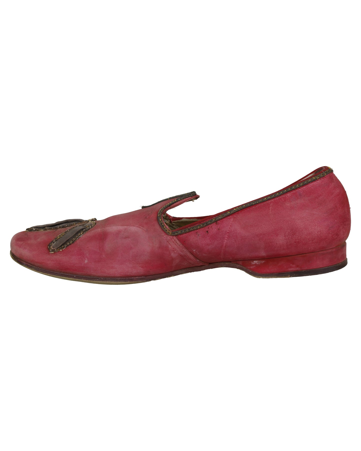 "Unkown Treasure" - Pair of Men's Rose-Colored Slippers (Possibly from "Young Bess")