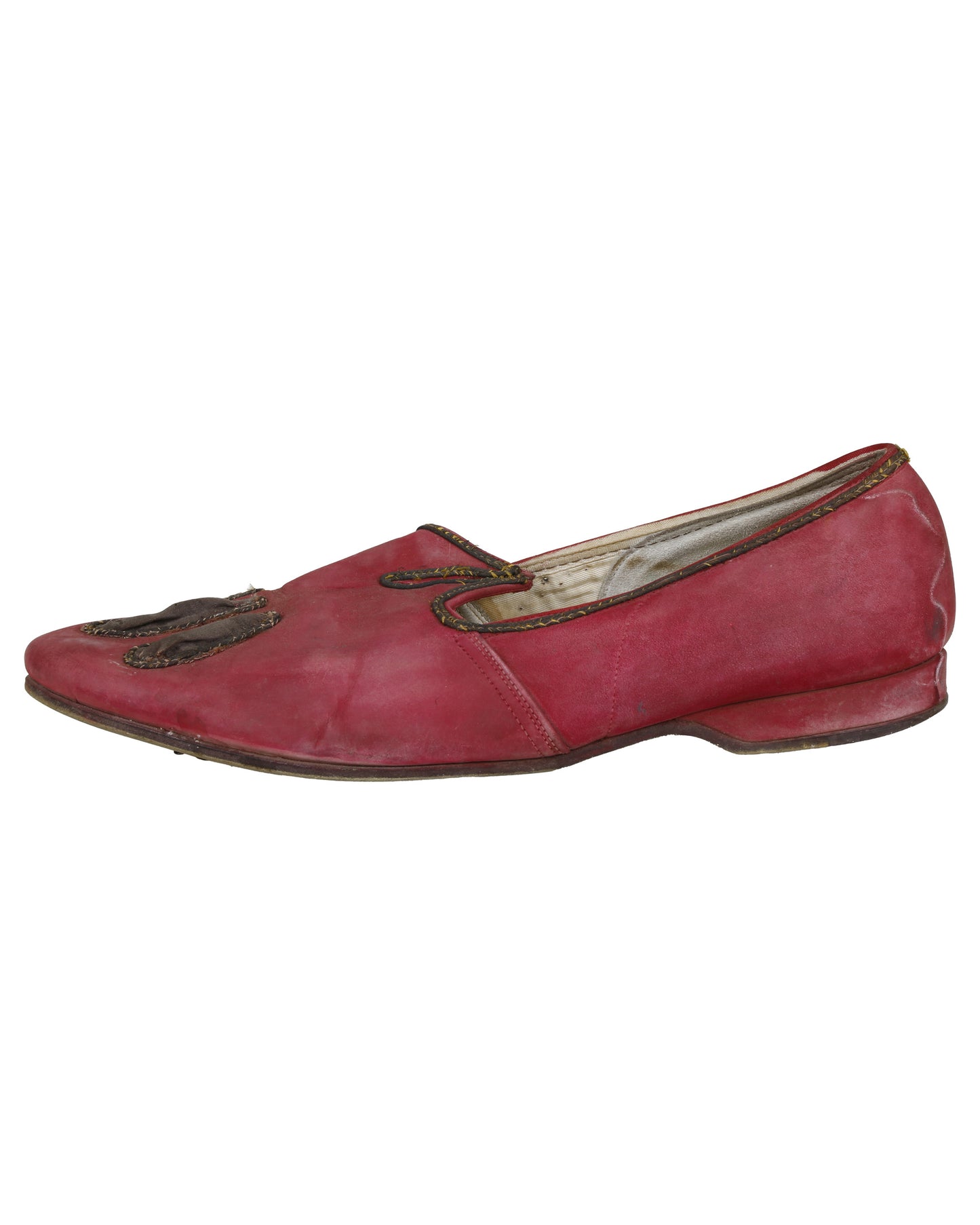 "Unkown Treasure" - Pair of Men's Rose-Colored Slippers (Possibly from "Young Bess")