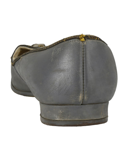 "Unkown Treasure" - Pair of Men's Gray Slippers (Possibly from "Young Bess")