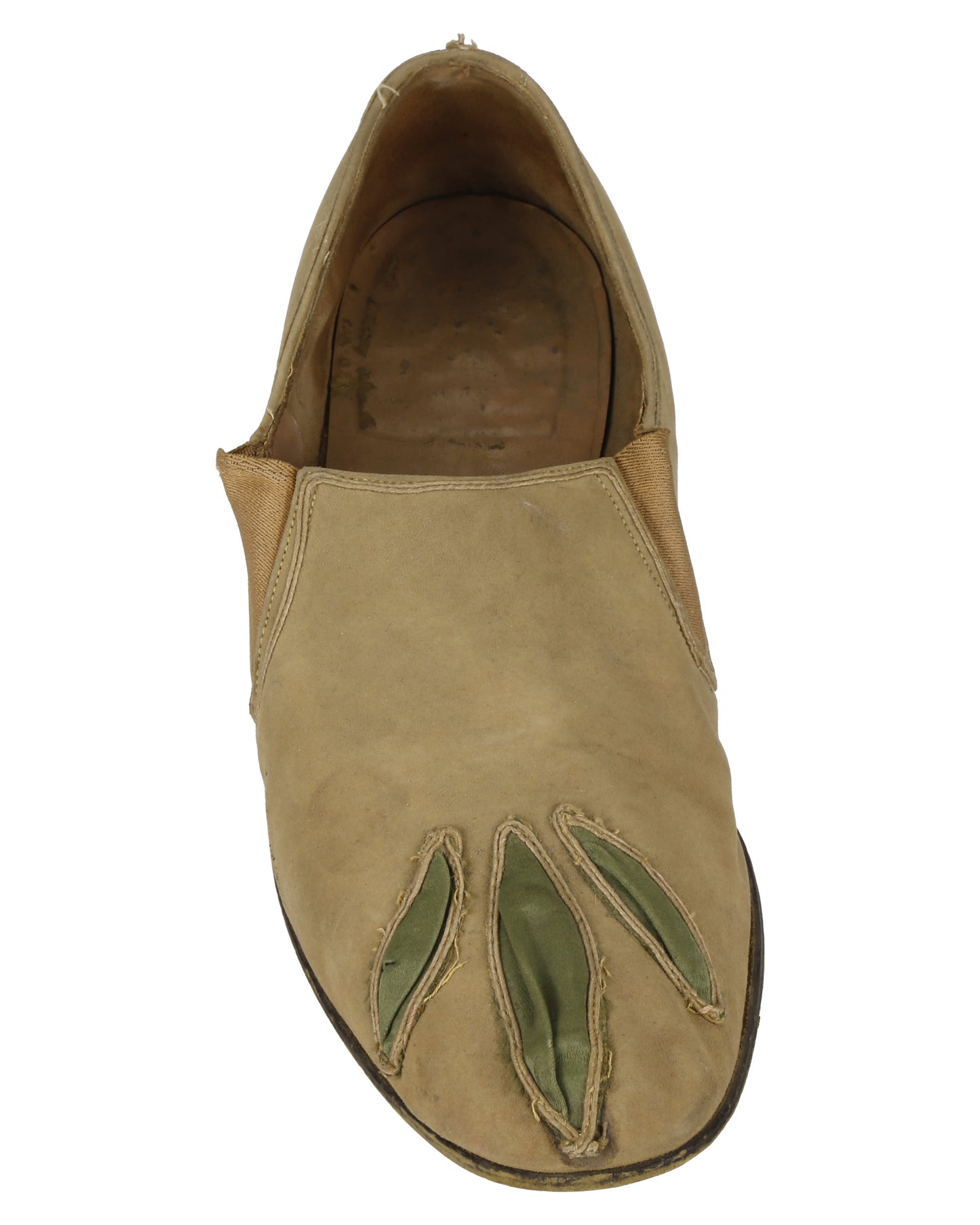 "Unkown Treasure" - Pair of Men's Tan Slippers (Possibly from "Young Bess")