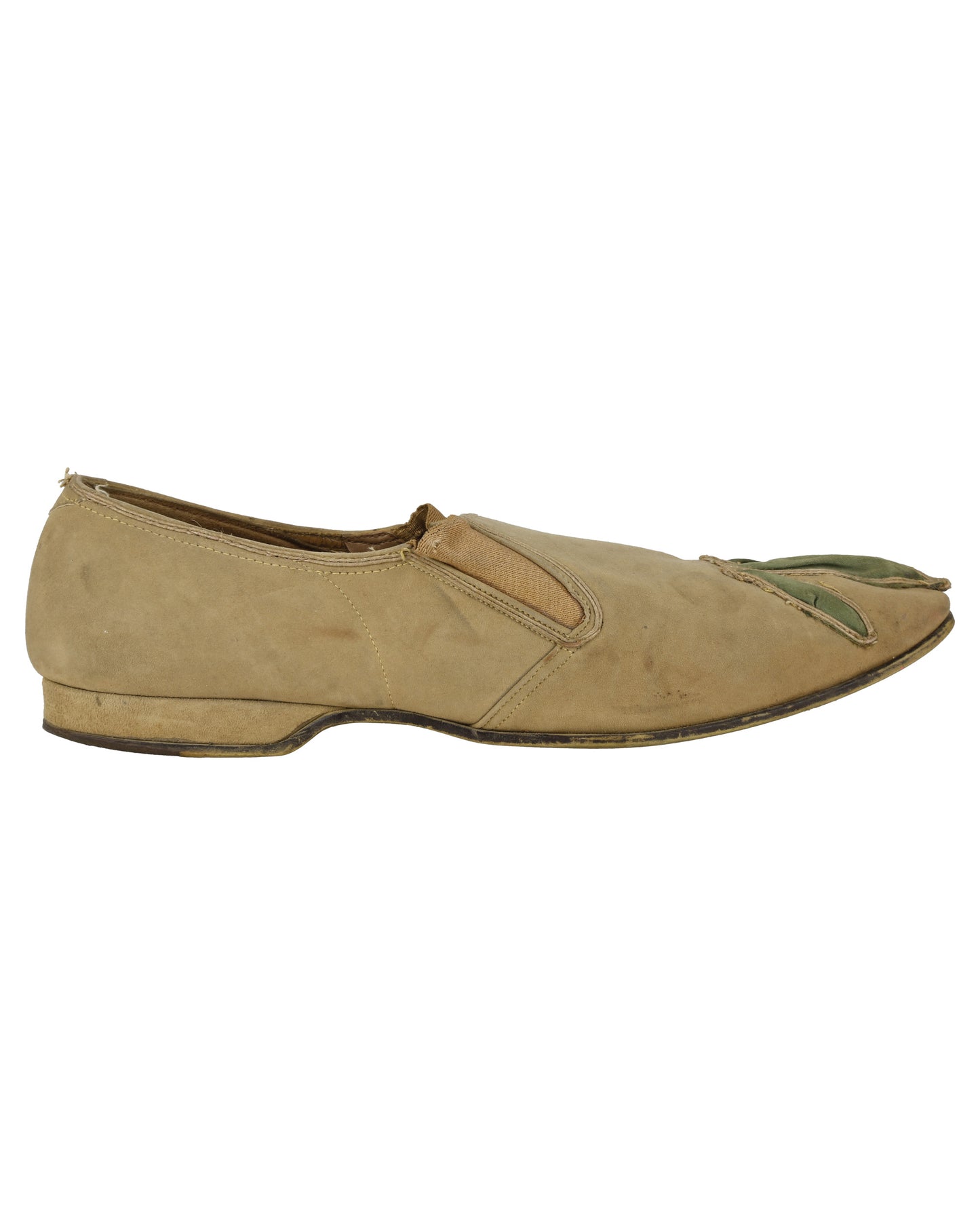 "Unkown Treasure" - Pair of Men's Tan Slippers (Possibly from "Young Bess")